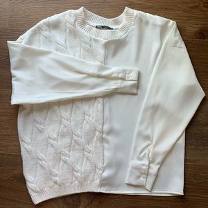 Zara sweater/shirt cream